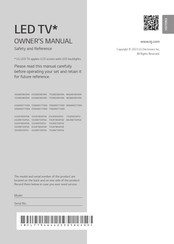 LG 70NANO77SRA.AWF Owner's Manual