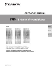 Daikin REYQ264XATJ Operation Manual