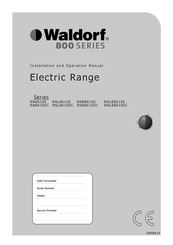 Waldorf RNLB8610EC Installation And Operation Manual