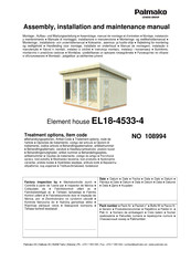 Lemeks Palmako EL18-4533-4 Assembly, Installation And Maintenance Manual