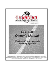 Code Alarm GUARDIAN CPL 100 Owner's Manual