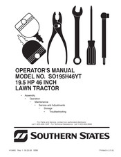 Southern States SO195H46YT Operator's Manual