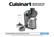 Cuisinart BJC-550 Instruction And Recipe Booklet