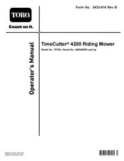 Toro TimeCutter 4200 Operator's Manual