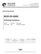 Blonder tongue MUX-2D-QAM Instruction Manual