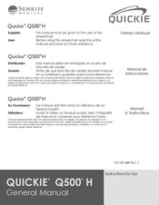 Sunrise Medical Quickie Q500 H General Manual