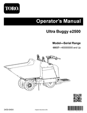 Toro Ultra Buggy e2500 Operator's Manual