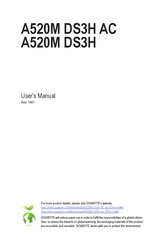 Gigabyte A520M DS3H AC User Manual