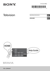 Sony BRAVIA KDL-32W660F Operating Instructions Manual