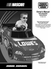 Fisher-Price POWER WEELS NASCAR JIMMIE JOHNSON Owner's Manual With Assembly Instructions