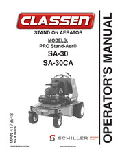 Classen PRO Stand-Aer SA-30 Operator's Manual