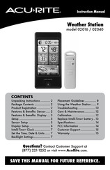 AcuRite 02016 Instruction Manual