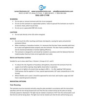 Larson Electronics HAL-LED-174W Quick Start Manual