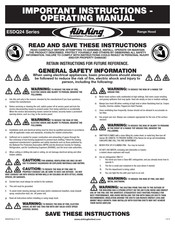 AirKing ESDQ24 Series Operating Manual