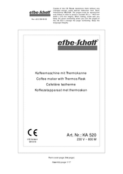 EFBE-SCHOTT KA 520 Manual