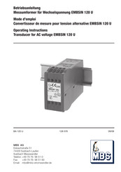 MBS EMBSIN 120 U Operating Instructions Manual