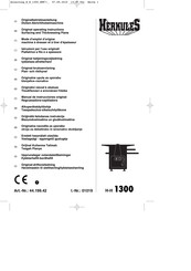HERKULES H-H 1300 Handling Instructions Manual