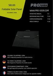 pro user SB100 Operating Manual