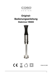 Caso HB800 Original Operating Manual