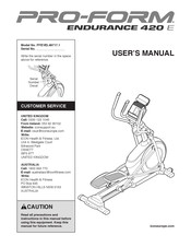 Icon Health & Fitness Pro-Form Endurance 420 E User Manual