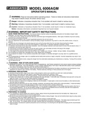 Associated 6006AGM Operator's Manual