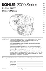 Kohler RH265 Manuals | ManualsLib