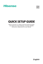 Hisense 32N4 Quick Setup Manual