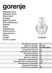 Gorenje S 300 W Instructions For Use Manual