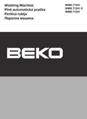 Beko WMB 71241 S Manual