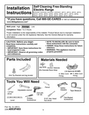 GE JB800 Installation Instructions Manual