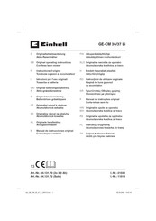 EINHELL GE-CM 36/37 Li-Solo Original Operating Instructions
