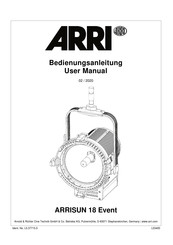 ARRI ARRISUN 18 Event User Manual