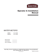 baxter WM600C Operator's & Installation Manual