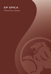 HOLDEN EP EPICA 2010 Owner's Handbook Manual