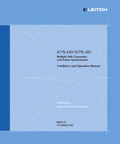 Leitch X75 SD Installation And Operation Manual