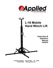 Applied L-16 Series Instruction & Operation Manual