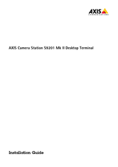 Axis Camera Station S9201 Mk II Installation Manual