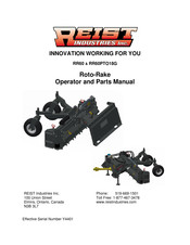 REIST INDUSTRIES Roto-Rake RR60 Operator And Parts Manual