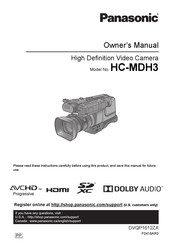 Panasonic HC-MDH3 Owner's Manual