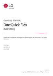 LG One:Quick Flex 43HT3WJ-B.AEU Owner's Manual