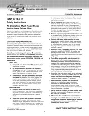 SNOWJOE SJ621RM Operator's Manual