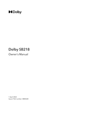 Dolby Laboratories SB218 Owner's Manual