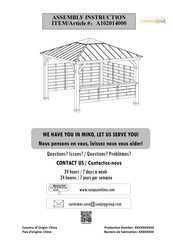 Sunjoy SummerCove A102014000 Assembly Instruction Manual