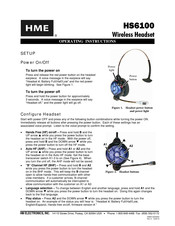 Hme HS6100 Operating Instructions Manual