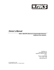 DKS 1802-EPD Owner's Manual