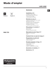 Hotpoint Ariston RSG 723 Instructions For Use Manual