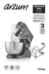 Arzum CRUST MIX 1000 Instruction Manual
