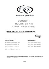Argo ECOLIGHT TRIAL 21000 UE User And Installation Manual