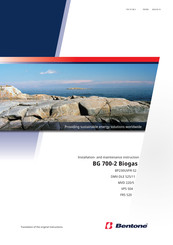 Bentone BG 700-2 Biogas Translation Of The Original Instructions