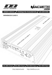 Deaf Bonce MACHETE SPORT MA-5500.1D Sport Owner's Manual